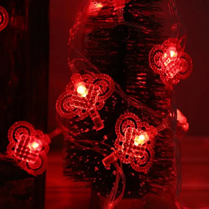 20/40/50/80/100LED китайский узел фонарь гирлянда красный Весна фестиваль уличное