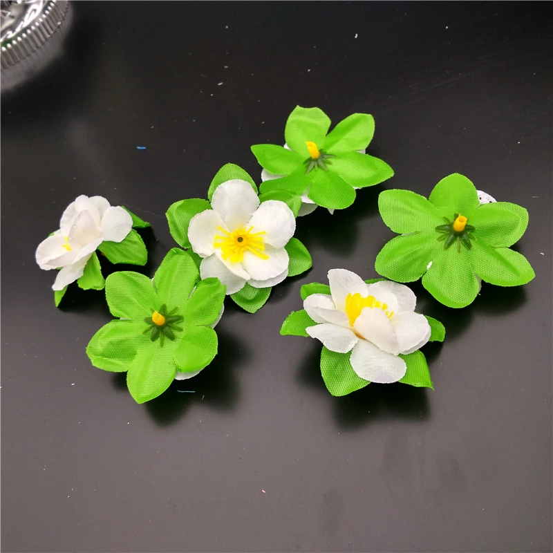 10 шт. 4 5 см искусственный цветок Шелковый камелии головной убор для свадьбы