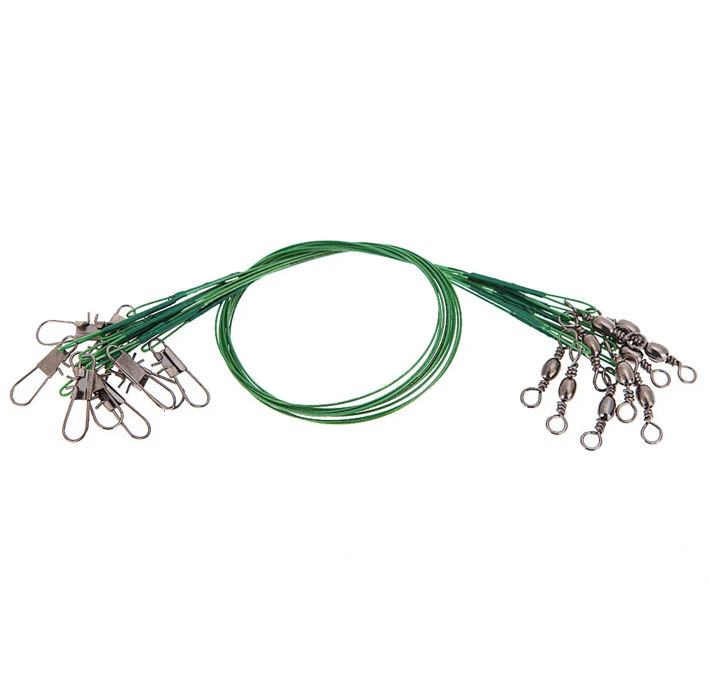 Lixada 10 шт./лот леска для ловли рыбы поводок карпа|steel wire spinner|wire spinnerfishing line |