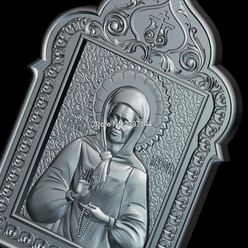Икона Матрона из Москвы 3D модель рельеф STL format Religion 3d для ЧПУ в формате STL|for cnc|3d stl
