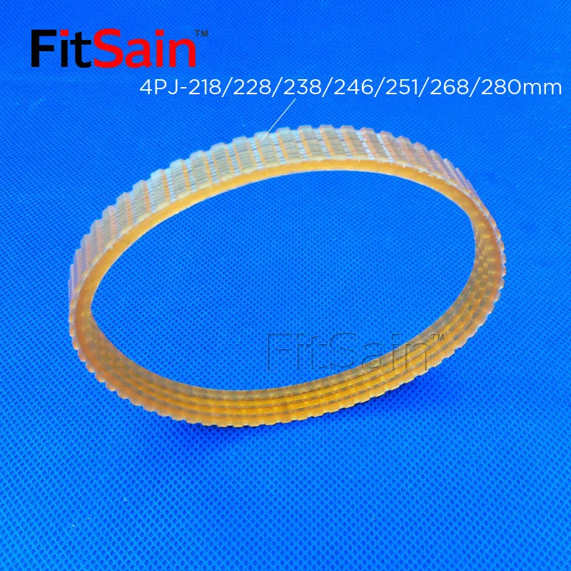 

FitSain-4PJ-218/228/238/246/251/268/280 V-ribbed belt Woodworking planer Belt width 10mm Multi wedge PJ Belt pulley 4 slots