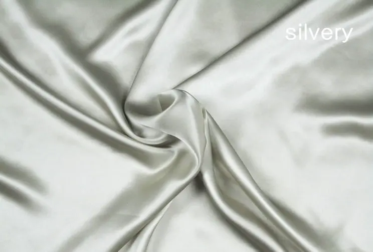 silvery 10 цветов чистый тутового шелковая простынь 19 мм размер бесшовные 3 шт./лот - Цвет: silvery