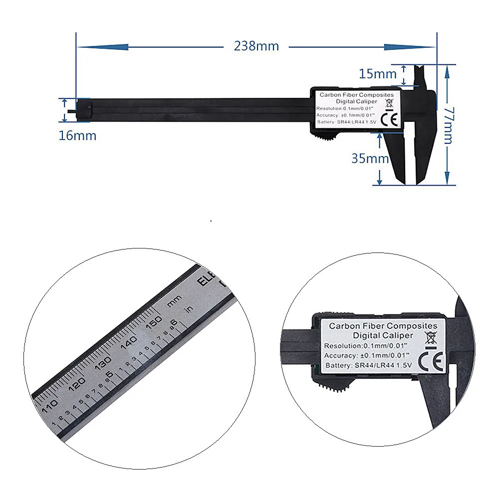 Штангенциркуль цифровой 150 мм 100 6 дюймов|digital ruler|micrometer measuring toolvernier caliper gauge micrometer |