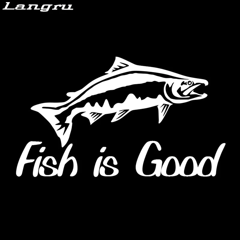 Виниловая наклейка для украшения мотоцикла Langru Car Stying Fish Is Good автомобильный