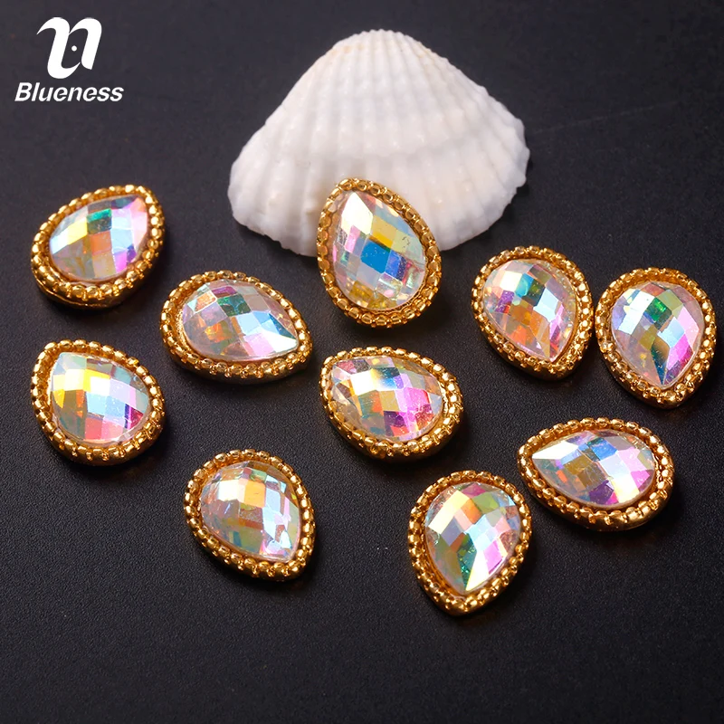 Синева 10 шт./лот 3D капли воды Дизайн Маникюр Гвозди Интимные аксессуары ногтей