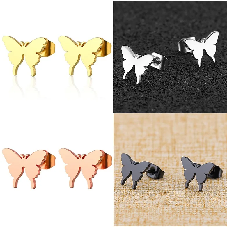 Yiustar New Arrival Romantic Earings for Girls Kids 304 Stainless Steel Stud Earrings Cute Tiny Love Earrings Jewelry Kids Gifts