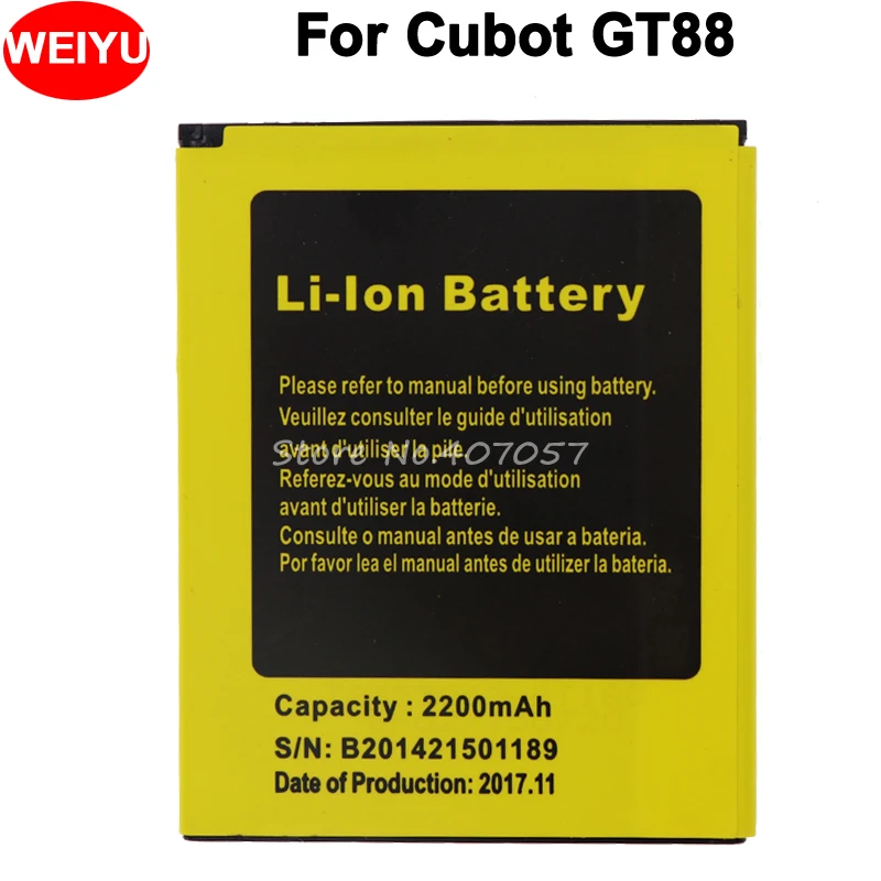 

2200mAh For Cubot GT88 Battery Batterie Bateria AKKU Accumulator