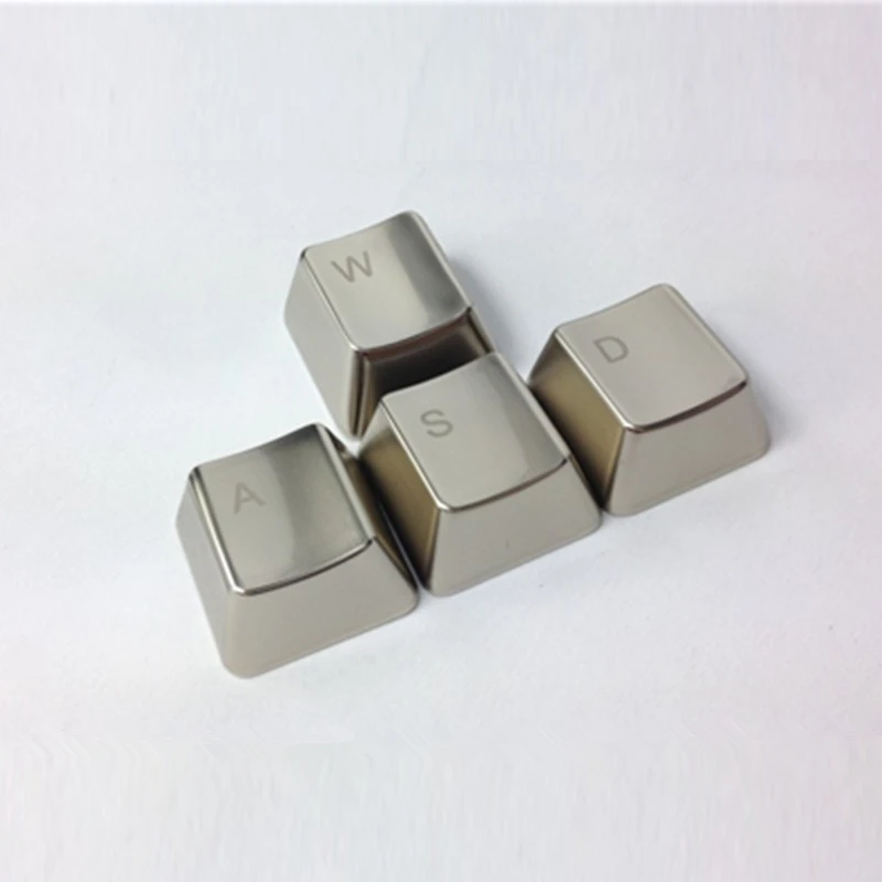 Серебряные металлические клавиши на клавиатуру WASD ключей ключ для Cherry MX