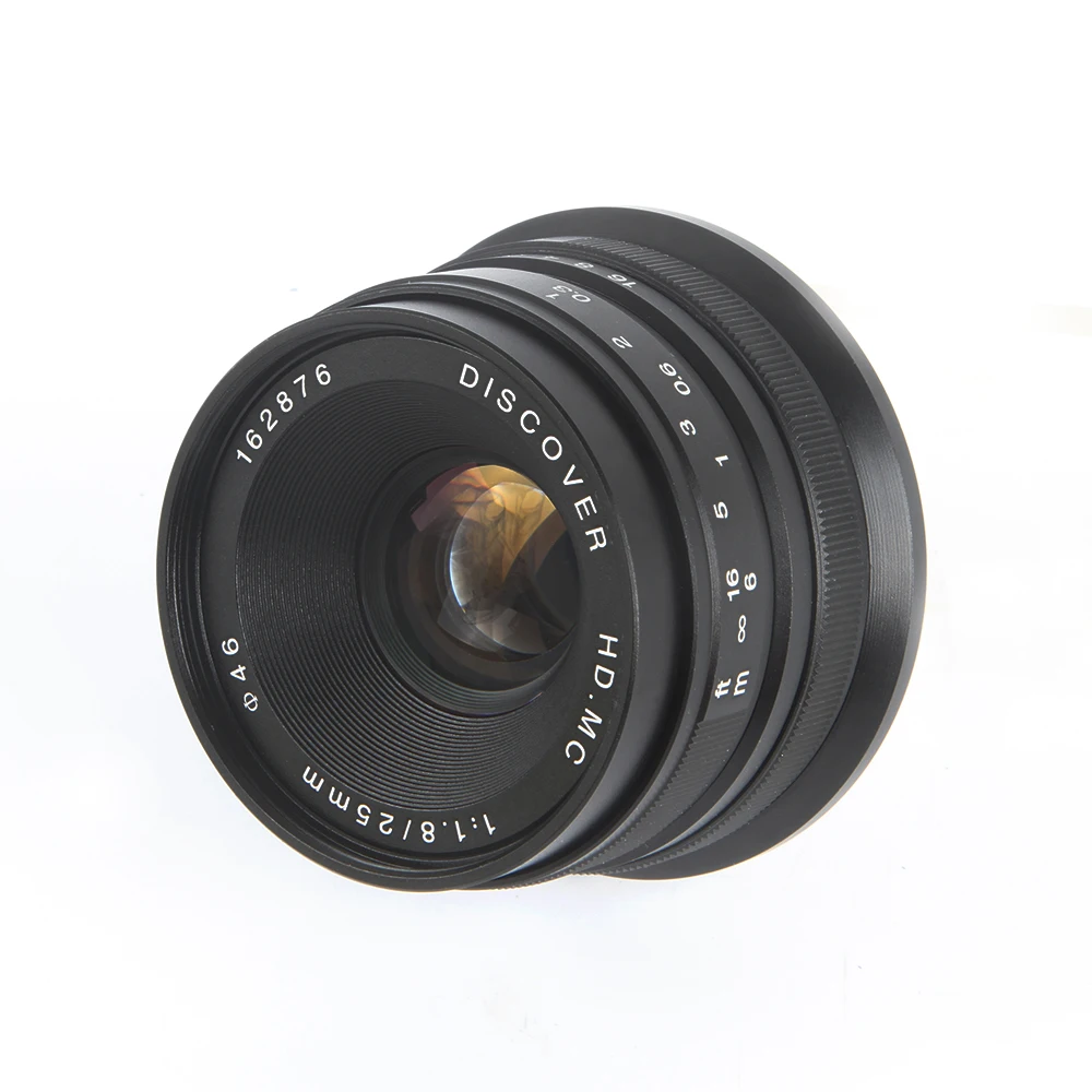 Ручная фокусирующая линза для Olympus черная/серебристая 25 мм F/1 8 HD MC OM D E M5 M1 1 5 4 2 2|lens