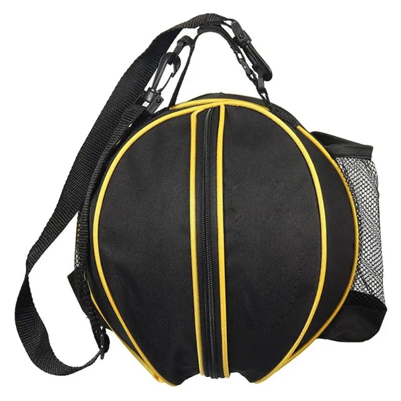 Черный Portable Outdoor Sports Shoulder Soccer Ball Bags Training Equipment Accessories Kids Football Volleyball Basketball PVC Bag - Цвет: Черный