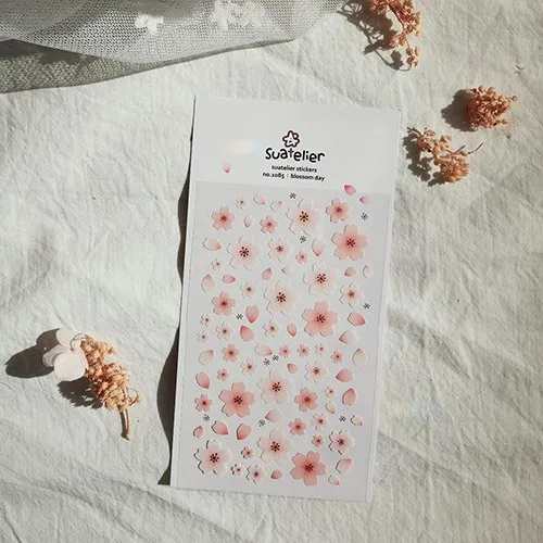 1 Pc Flower Cherry Blossom Decorative Stickers PVC Scrapbooking Korean Stationery Planner | Канцтовары для офиса и дома