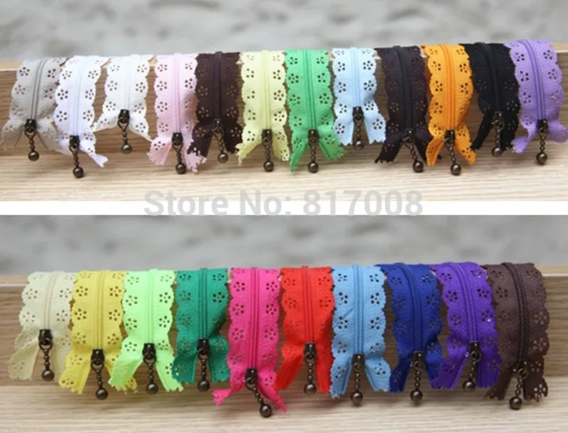 Молнии 20 см с кружевной нейлоновой отделкой для шитья свадебного платья и т. Д.