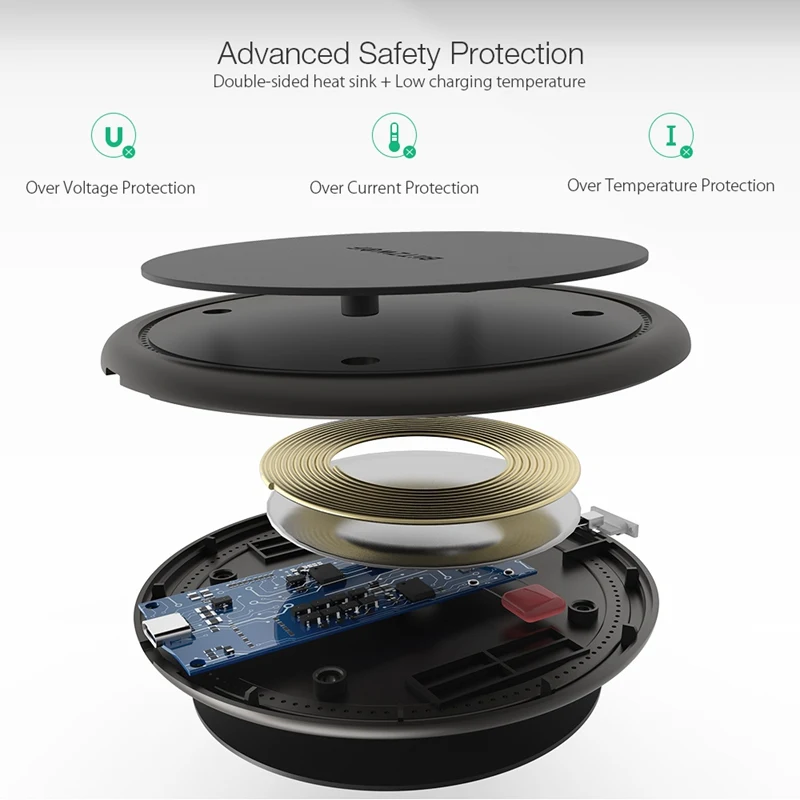 BlitzWolf Qi 10 Вт 7,5 Вт 5 Вт Быстрая зарядка беспроводное Универсальное зарядное устройство 9 в для iphone 8 Plus X XS MAX для samsung Note 9 S9 для huawei