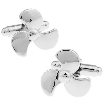 

HYX Luxury shirt Silvery Fan blade cufflink for mens Brand cuff buttons cuff links High Quality abotoaduras Jewelry
