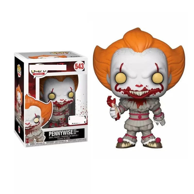 with box FUNKO POP Movie Stephen King's It's Child's Play Saw, крик пеннивайз Чаки V для вендетты, экшн-фигурка, игрушки для детей на Рождество - Цвет: with box
