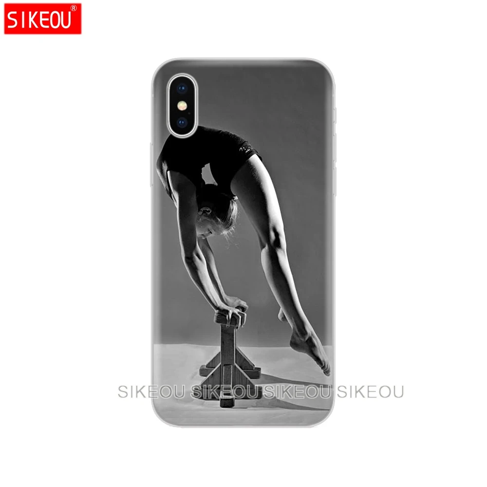 Силиконовый чехол для телефона Iphone 6X8 7 6s 5 5s SE 2020 Plus 10 XR XS 11 Pro Max с гимнастическим