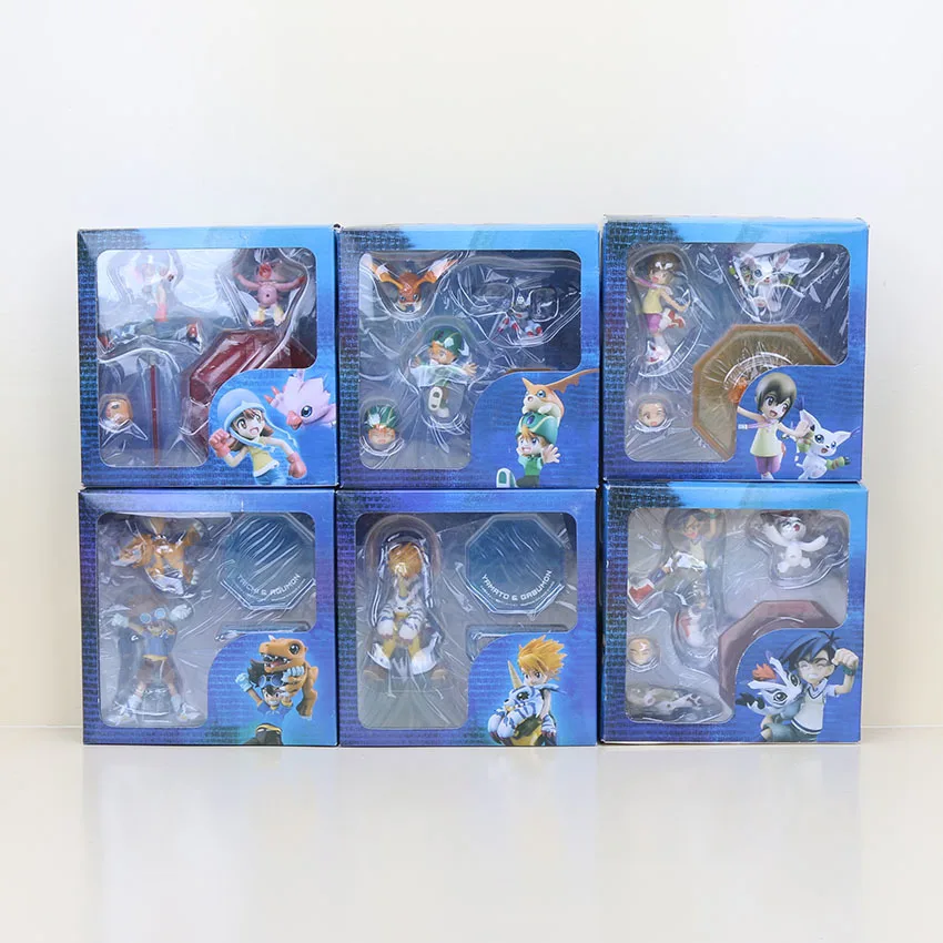 6 pz/набор Digitale Digimon Figura ишида Ямато TAICHI Agumon ПВХ фигурка Digimon Gabumon Коллекционная модель игрушки куклы 11 см