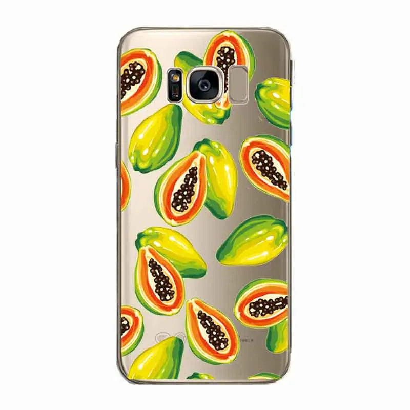 Мягкий силиконовый чехол для телефона с фруктами Guacamole Carambola papaya Samsung s6 s7edge S8 S9 plus