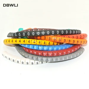 500 шт.  от 0 до 9 для размера кабеля 2,5 кв. мм цветной