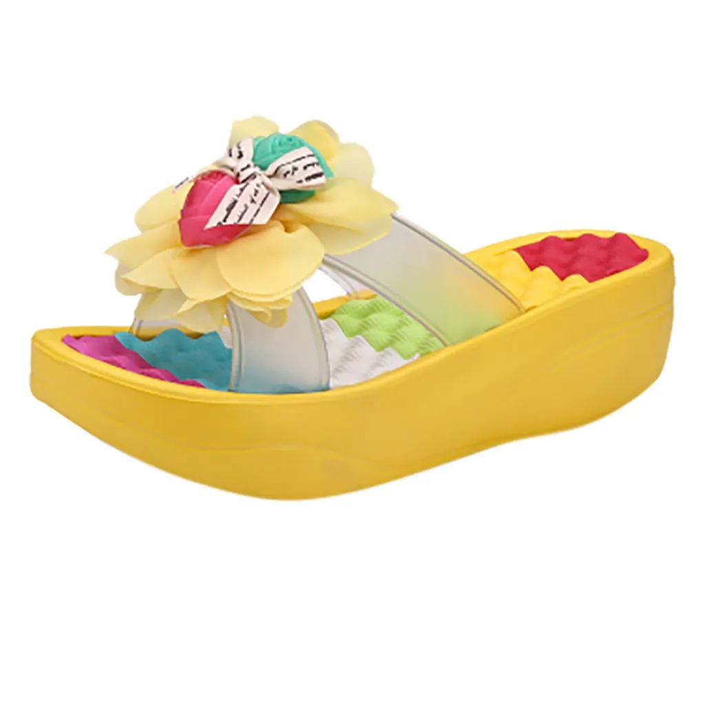 SAGACE/летние шлепанцы на толстой платформе в богемном стиле Шлепанцы Женская