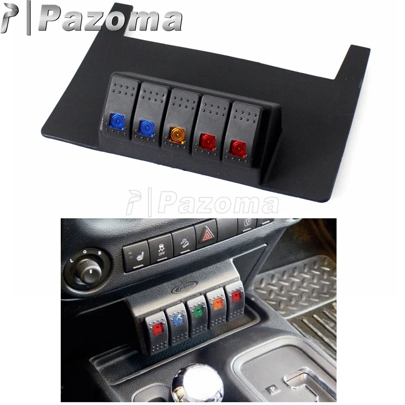 

Black Lower Dash Switch Panel Rocker Style Switches for Jeep Wrangler JK