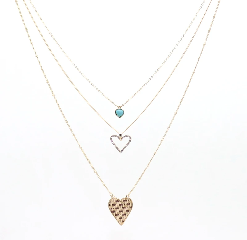 AE-N84162/TRACYSGER/Сердце три слоя травы переплетения леопардовой печати замши сплава