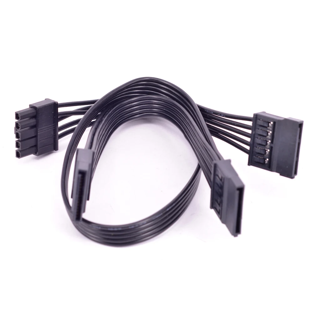 for Cooler Master GM Series G750M G650M G550M Modular PSU 5 Pin to 3 Ports SATA Straight Right Angle Power Supply Cable