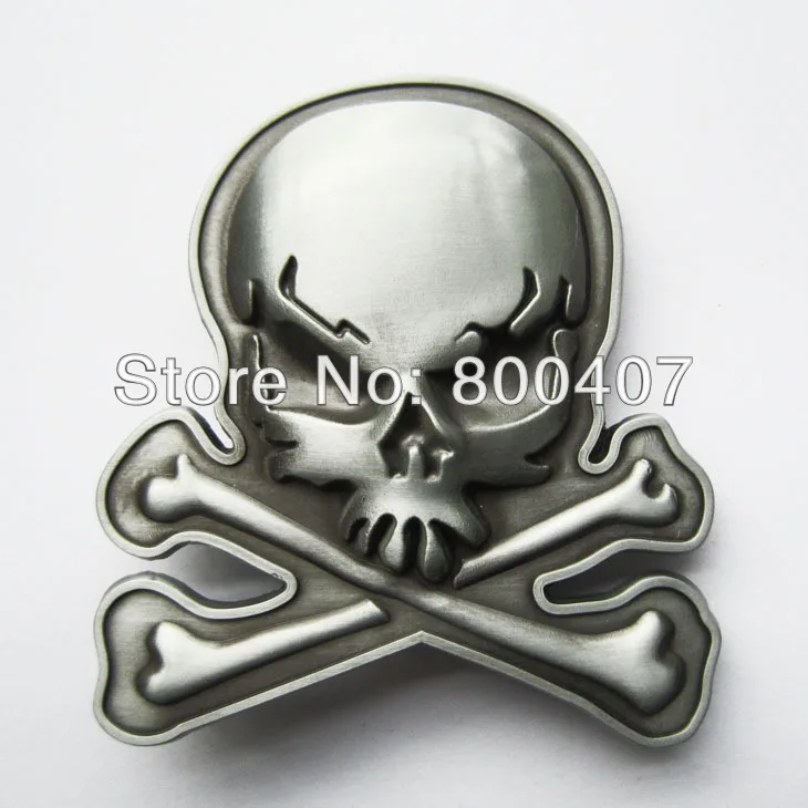 

Retail Distribute Original Antique Silver Skull With Bones Belt Buckle BUCKLE-SK013AS Free Shipping