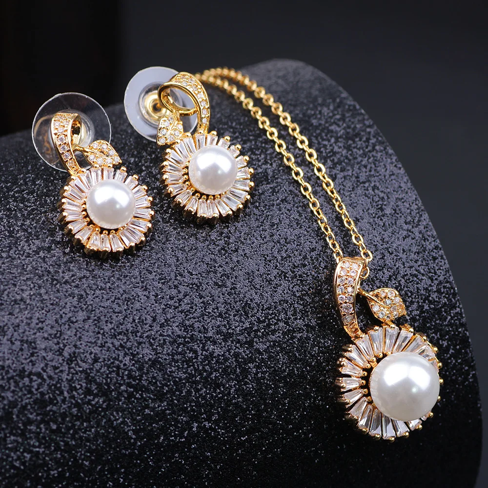 LIKA модные комплекты ювелирных изделий с цветами полностью из горного хрусталя