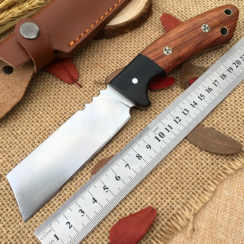 Новый Tanto прямые охотничьи ножи с деревянной ручкой бушкрафт EDC боевой нож