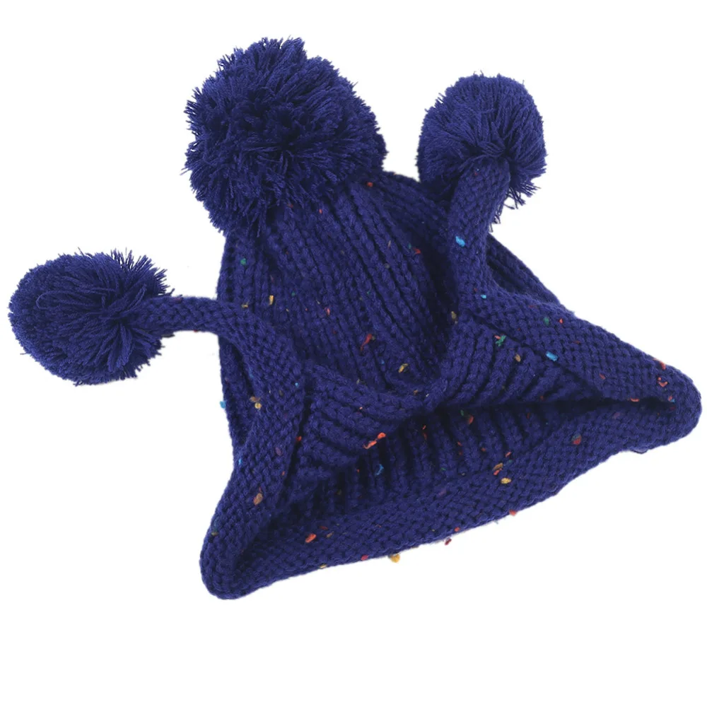 2016 Fashion Brand Winter Hat 3 Wool Balls Lady Cute Warm Beanie Cap Hot Sale Chapeu Femininas 2 Colors | Аксессуары для одежды