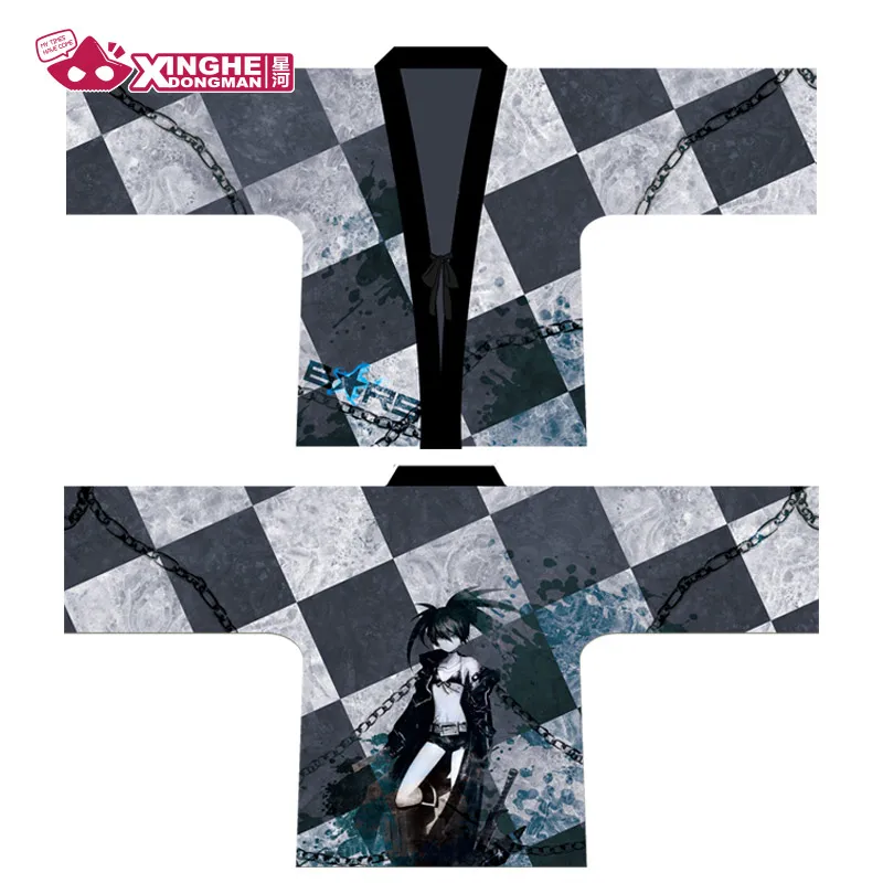 Milky Way Black Rock Shooter японский женский хаори традиционный кимоно кардиган с принтом