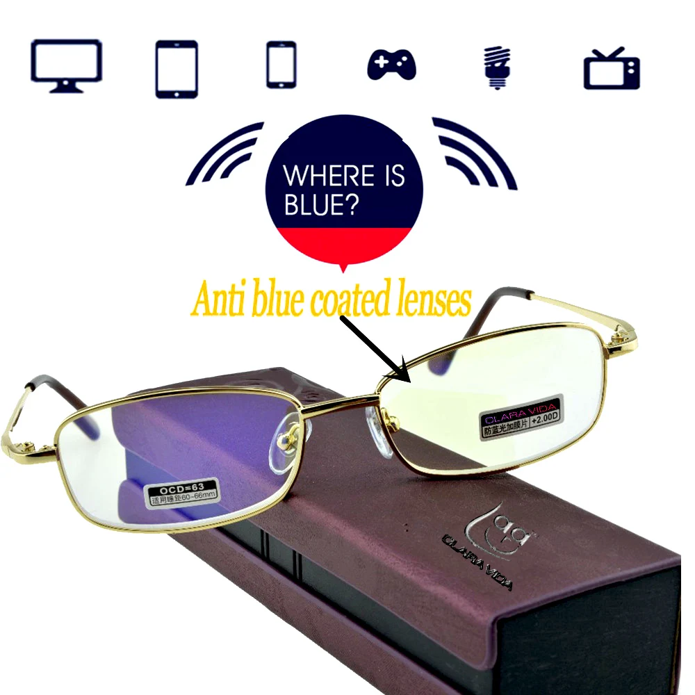Leesbril = Clara Vida анти светильник покрытая цельной полиуретановой кожей покрытие линз
