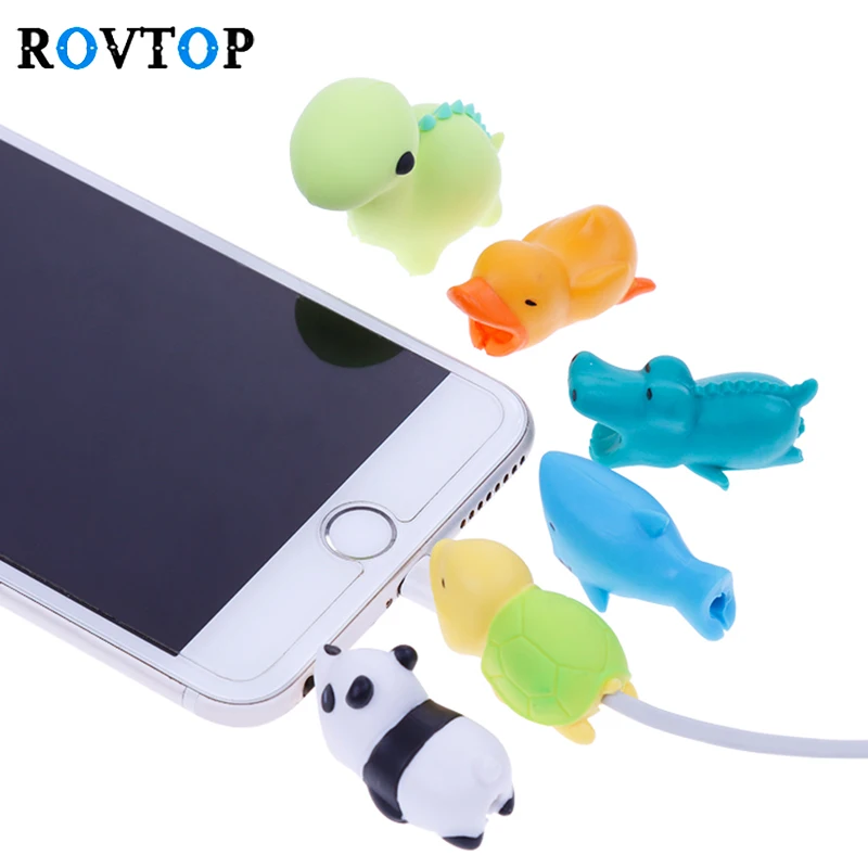 Rovtop животных защита для кабеля "укус" для iphone USB Кабельный организатор Chompers Зарядное устройство провод держатель для iphone кабель Z2