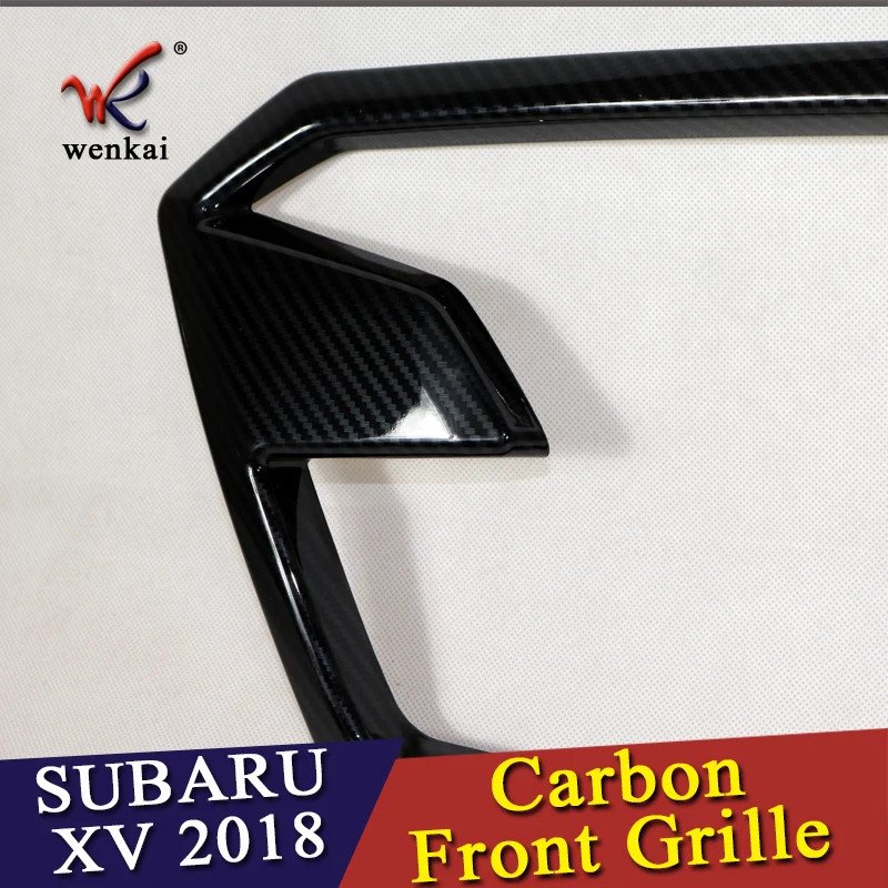 WENKAI для углеродного волокна добавить на стиль Передняя решетка Subaru XV GT3 GT7 2017 2018 1