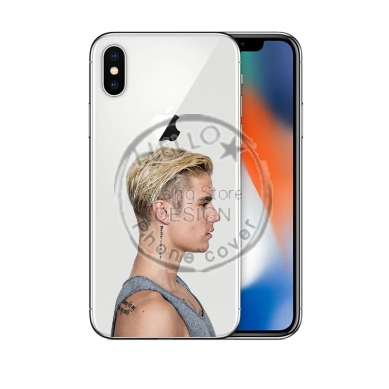Canadian singer-songwriter Justin bieber transparent soft silicone Phone Case for iPhone X 10 5 5S SE 6 6SPlus 7 7Plus 8 8Plus |