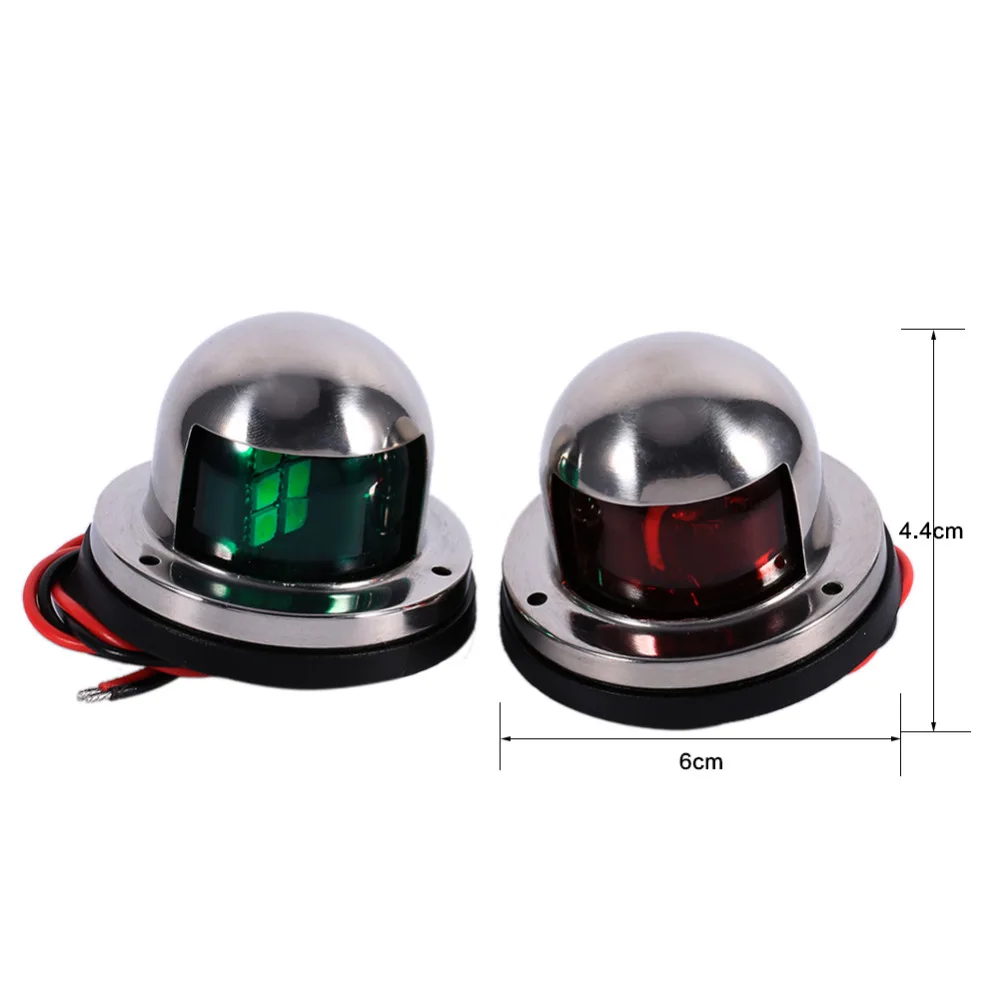 Нержавеющая сталь 12V светодиодный морской катер лампы для яхты 1 пара красный