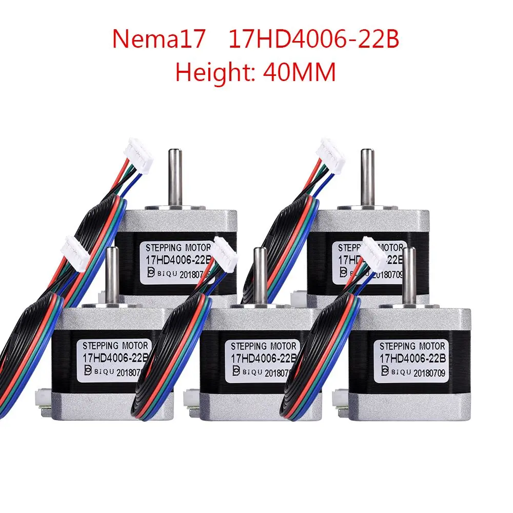 4/5 шт. 4 проводной шаговый двигатель Nema17 для 3D принтера 42 мотора Nema 17 40 мм 1 3 А (17HD4006