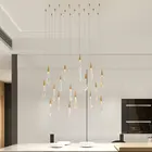 Креативный подвесной светильник в форме капли воды, роскошные стеклянные светодиодные лампы в Европейском стиле, комнасветильник освещение для ресторана