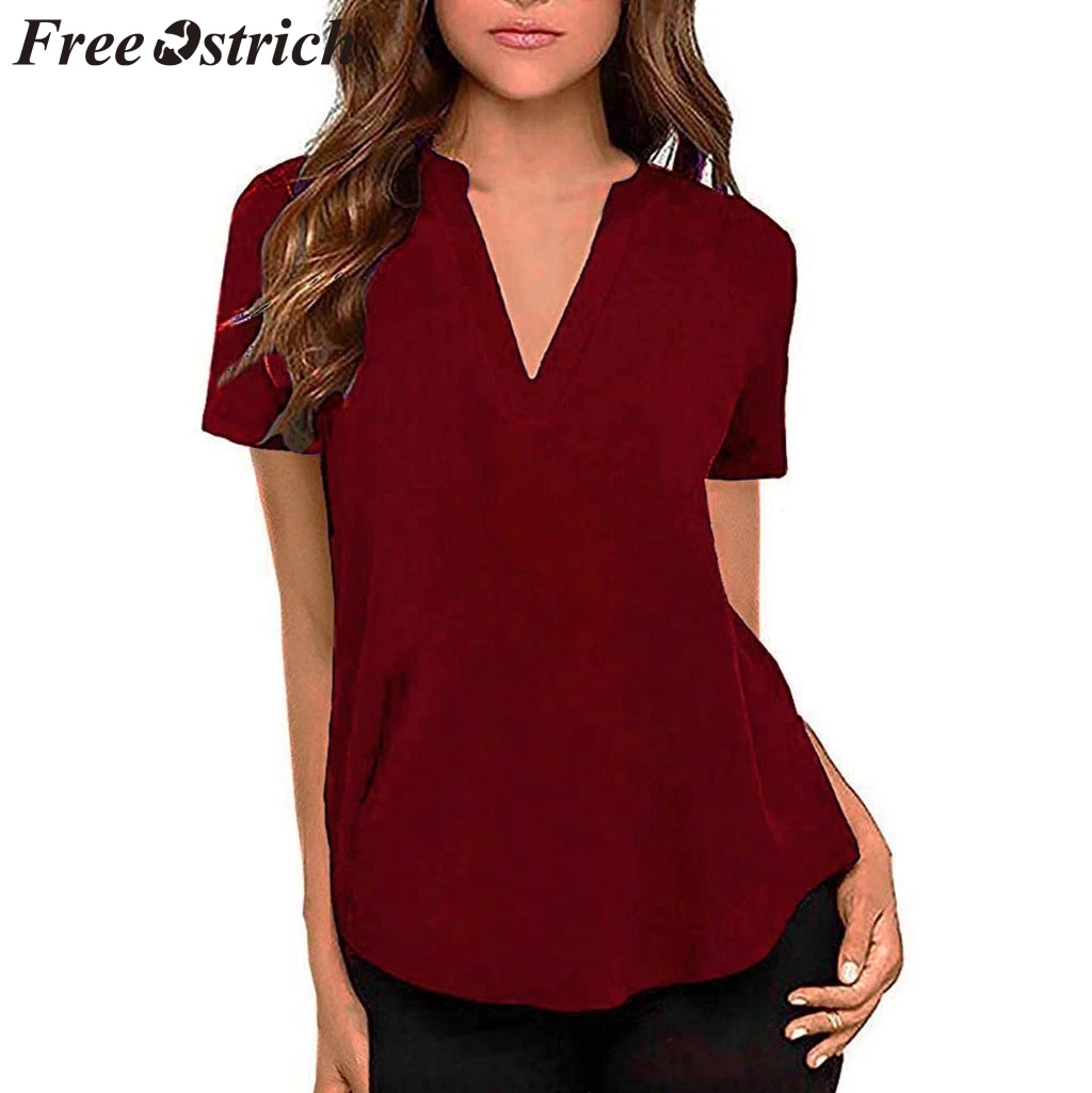 Женская Повседневная рубашка FREE OSTRICH однотонная блузка из шелковой ткани в