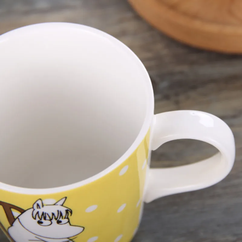 

240ml Creative Cartoon Anime Moomin Coffee Travel Mug Oblique Wave Point Caneca Water Cup Friends Tv Tazas Para Cafe Lover Gift