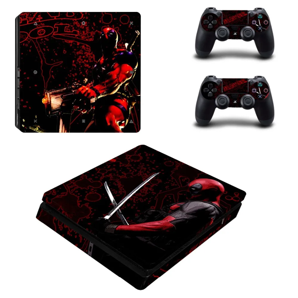 Deadpool PS4 тонкая наклейка для консоли playstation 4 и контроллера PS4 тонкая наклейка s винил
