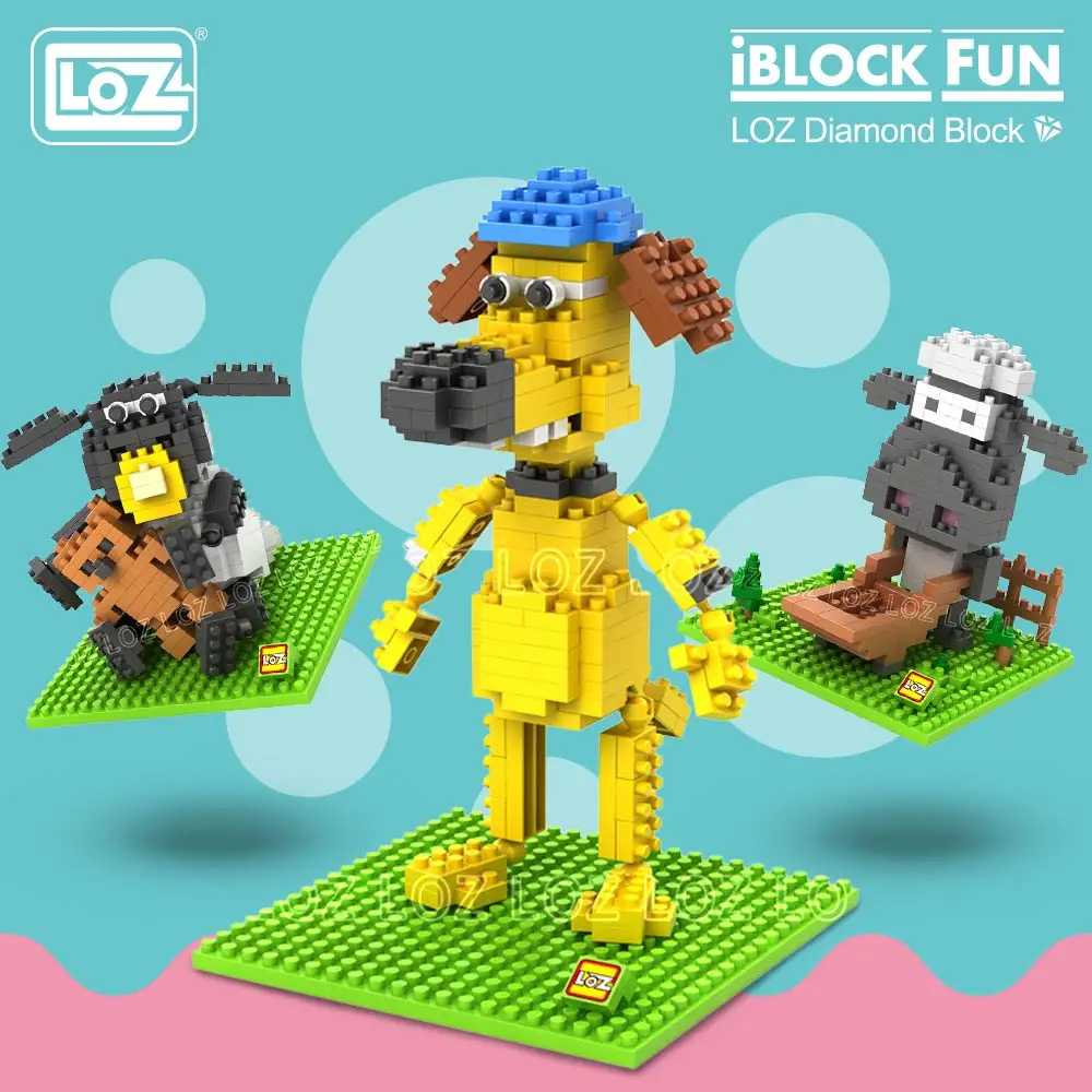LOZ Diamond Blocks Walk Sheep мультфильм фигурка аниме животные маленькие игрушки Figuie