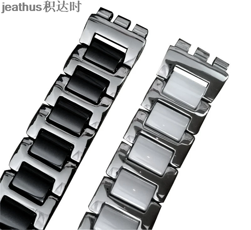 Jeathus ремешок для часов swatch Белоснежка YLS430 141 YGS YAS 17 мм керамический ремешок ирония стальной браслет часы ремешок для мужчин и женщин цепочка
