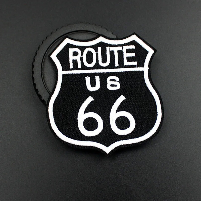 Модные размер 7 9*7 3 см Route 66 патчи железные наклейки полоски на одежду значки