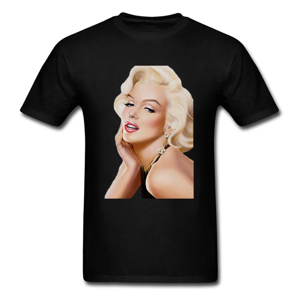 

2018 New Arrival Men's Marilyn Monroe Print T Shirt Sexy Goddess Pin Up T-Shirts Sex Amazing Men T Shirt Stars 100% Cotton