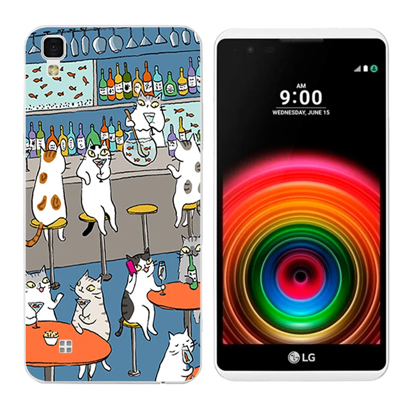 Мягкие чехлы из ТПУ для LG X power K210 K220 LS755 с изображением кота пейзажа задняя крышка