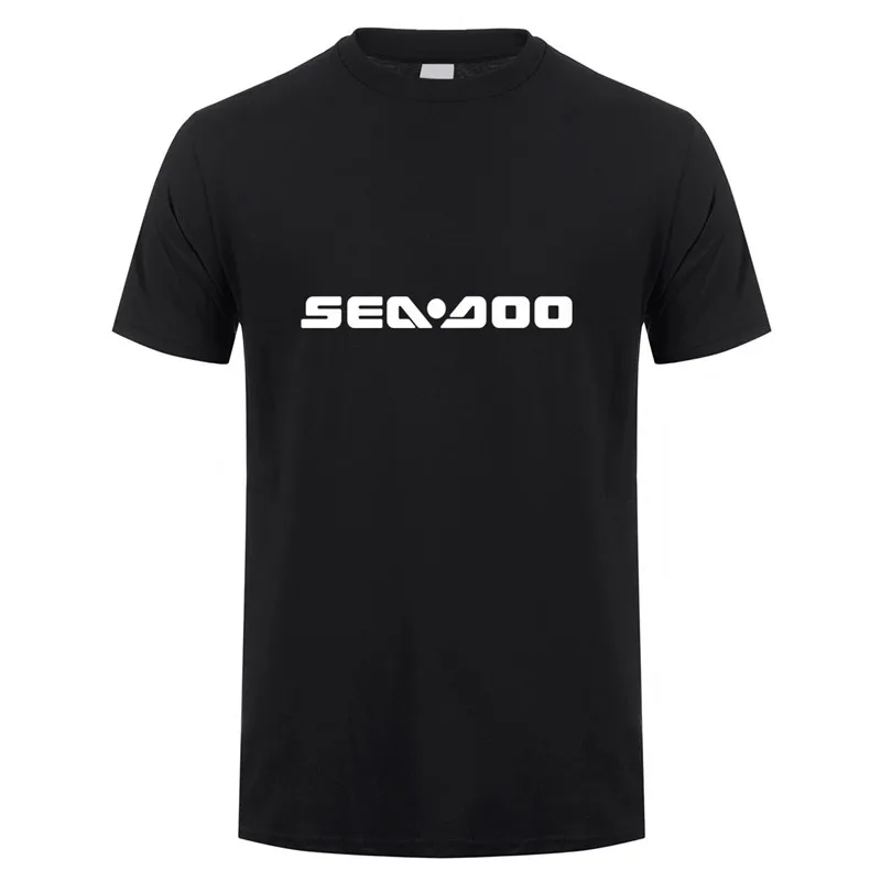 Футболки Sea-Doo летняя хлопковая футболка с короткими рукавами с морским Doo Seadoo Moto Мужская футболка футболки LH-079