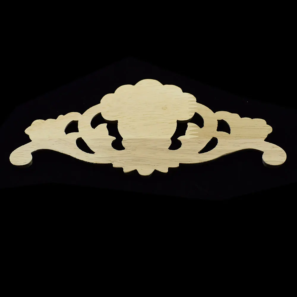 Vintage Unpainted Wood Carved Decal Corner Onlay Applique Feng Shui Frame for Home Furniture Wall Cabinet Door Decor Crafts | Дом и сад