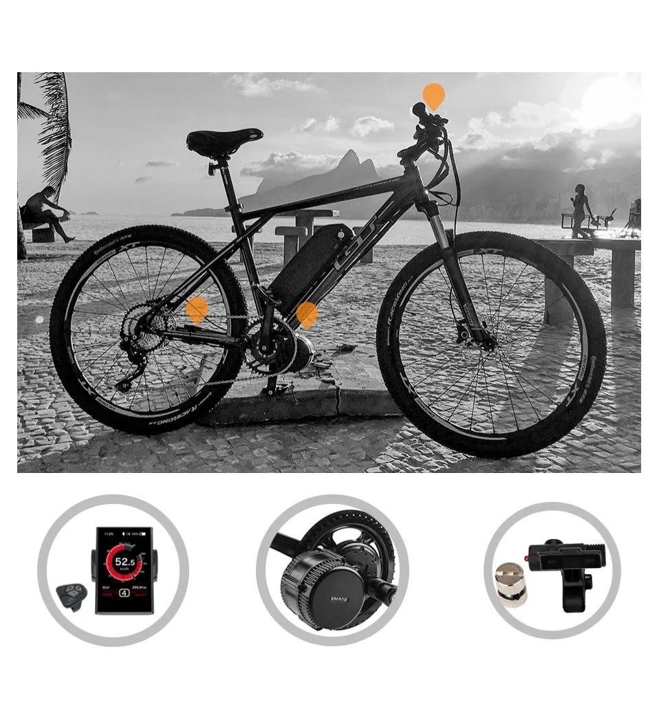 BAFANG BBS02 е-байка 36В 500 Вт середине приводной двигатель Crank мотор Наборы Bafang двигателя BBS02B 8FUN 500 Вт Мотор Наборы C18 Дисплей